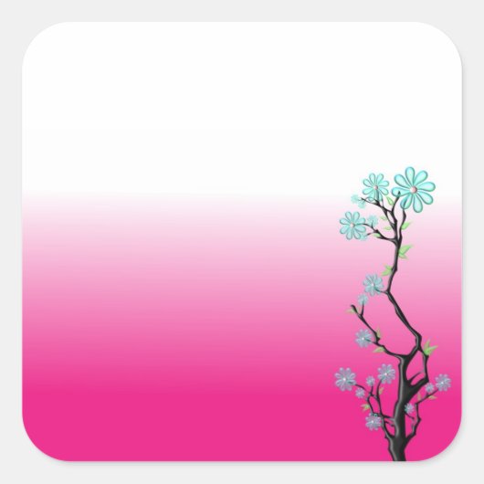 Glazen bloemen 2 Sticker (Voorkant)