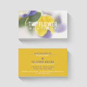 Glazen Bloemen Bloemist Geel Visitekaartje