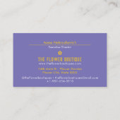 Glazen Bloemen Bloemist Paarse Visitekaartje (Achterkant)