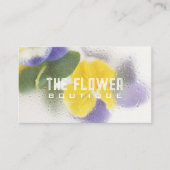 Glazen Bloemen Bloemist Paarse Visitekaartje (Voorkant)