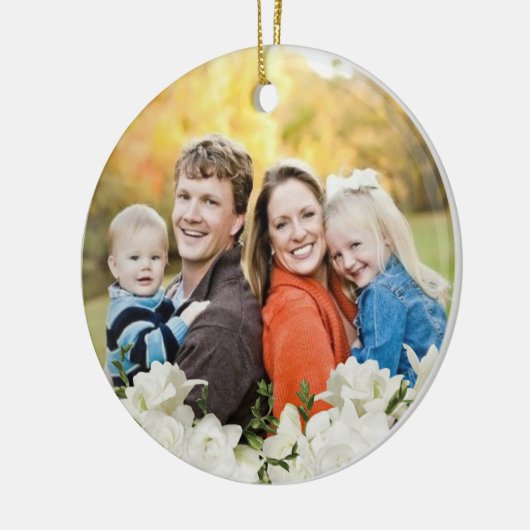 glazen bloemen keramisch ornament (Links)