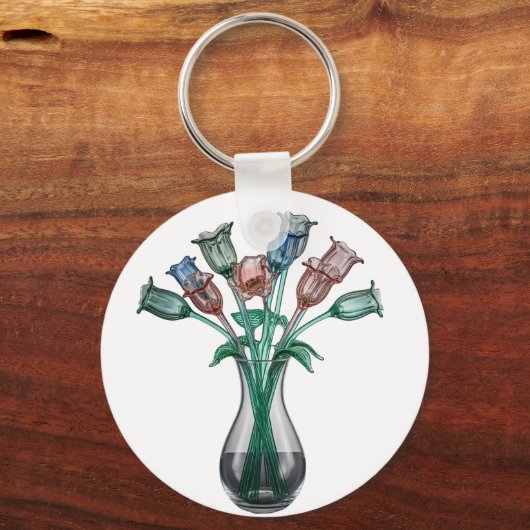 Glazen bloemen sleutelhanger (Achterkant)
