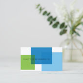 Glazen Blokken Bankbedrijf Visitekaartje (Staand voorkant)