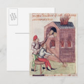 Glazen blowers, van "Tractatus de Herbis" Briefkaart (Voorkant / Achterkant)