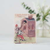 Glazen blowers, van "Tractatus de Herbis" Briefkaart (Staand voorkant)