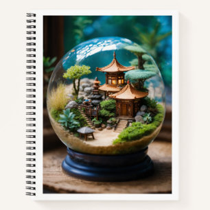 Glazen bol met Zen tuin Notitieboek