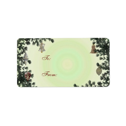 Glazen bollen cadeau label (Voorkant)