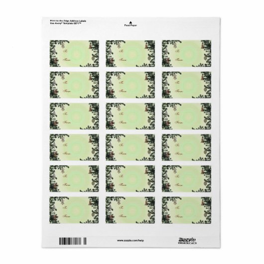 Glazen bollen cadeau label (Full Sheet)