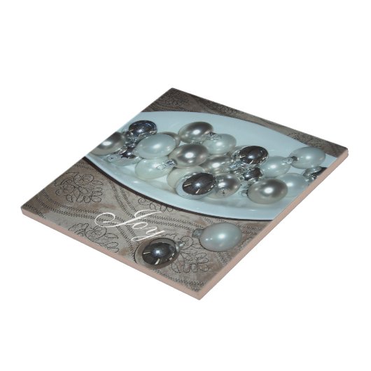 Glazen bollen in een Dish Tegeltje (Zijkant)