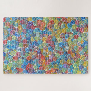 Glazen bollen moeilijk te kleuren legpuzzel