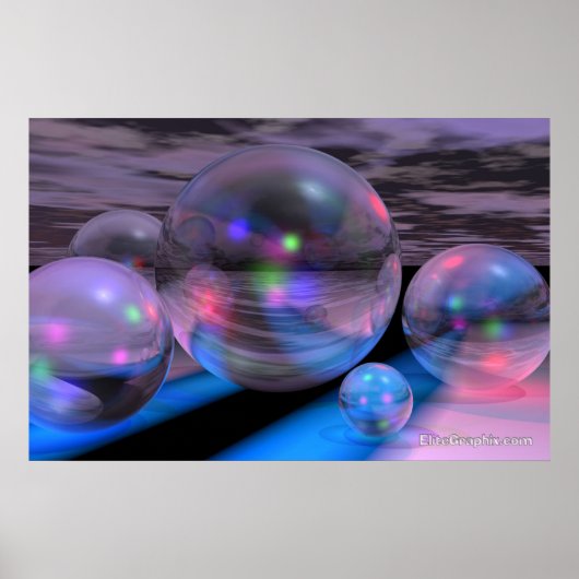 Glazen bollen poster (Voorkant)