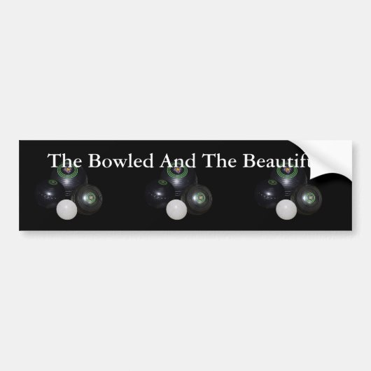 Glazen Bowls Bowled en mooie Bumpersticker auto (Voorkant)