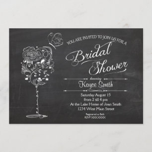 glazen bridale douche in de wijnbereiding kaart