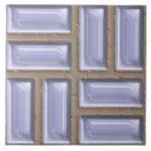 Glazen briketten tegeltje (Voorkant)