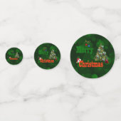 Glazen broodjes, kersttafel-Confetti Confetti (Voorkanten)