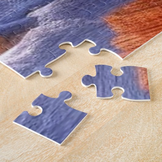 Glazen brug over rivier uitdagend legpuzzel (Zijkant)