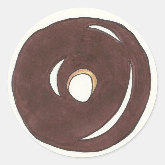 Glazen chocolaatCake Donut Doughnut Stickers (Voorkant)