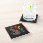 Glazen COASTER - Abstract - Wassily Kandinsky Onderzetter (Schuin)