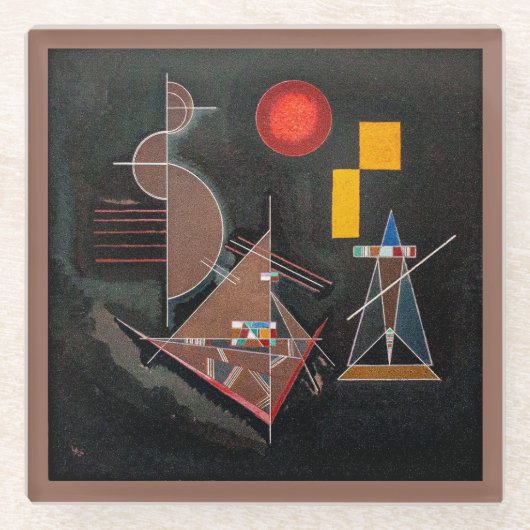 Glazen COASTER - Abstract - Wassily Kandinsky Onderzetter (Voorkant)