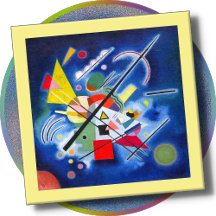 Glazen COASTER - "Blauw Schilderij" (1924) - Kandi