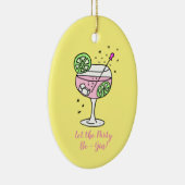 Glazen cocktail keramisch ornament (Rechts)