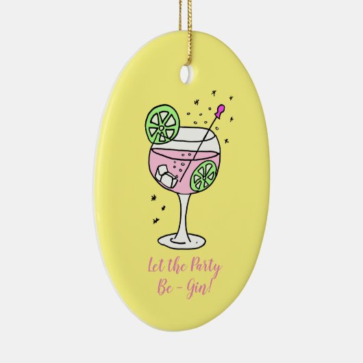 Glazen cocktail keramisch ornament (Rechts)