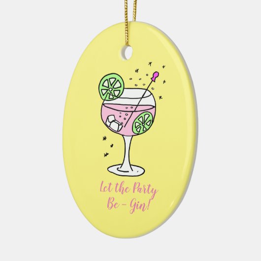 Glazen cocktail keramisch ornament (Links)