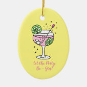 Glazen cocktail keramisch ornament (Voorkant)