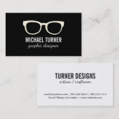 Glazen (crème) visitekaartje (Voorkant / Achterkant)