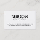 Glazen (crème) visitekaartje (Achterkant)