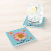 Glazen Daisy Onderzetters (Bloemendag) (Schuin)