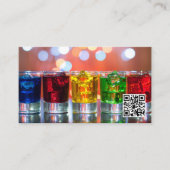 Glazen Drinken met kleurcode / QR-streepjescode Visitekaartje (Voorkant)