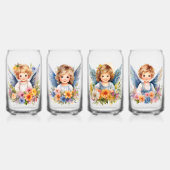 Glazen Drinkware Set 4 Stks Little Angels (Voorkant)