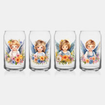 Glazen Drinkware Set 4 Stks Little Angels