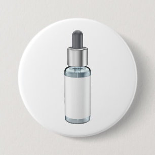 Glazen druppelfles met pipet ronde button 7,6 cm
