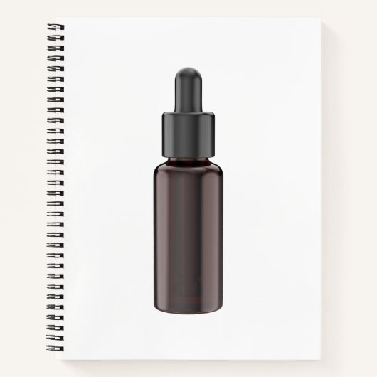 Glazen druppelflesje met pipet notitieboek (Voorkant)