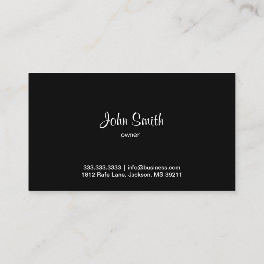 Glazen en Boek Geript visitekaartje (Achterkant)