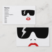 glazen en lippen visitekaartje (Voorkant / Achterkant)