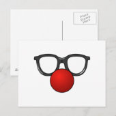 Glazen en neus briefkaart (Voorkant / Achterkant)