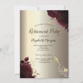 Glazen fles, Bourgogne Rozen Champagne Pensioen Kaart (Voorkant)