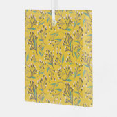 Glazen fles in vintage stijl met botanisch patroon glas ornament (Voorkant links)