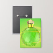 Glazen fles met gloeiende magische drank button (Voorkant / Achterkant)