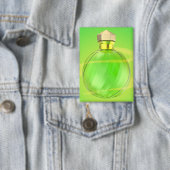 Glazen fles met gloeiende magische drank button (Insitu)