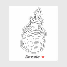 glazen fles sticker