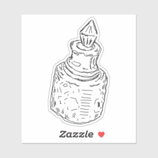 glazen fles sticker