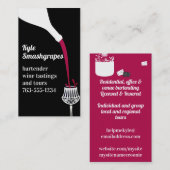 glazen flesje voor kristaldecoratie visitekaartje (Voorkant / Achterkant)