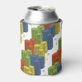 Glazen flessen, Abstract patroonontwerp. Blikjeskoeler (Blikje Voorkant)