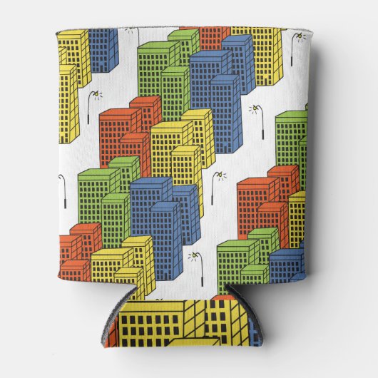 Glazen flessen, Abstract patroonontwerp. Blikjeskoeler (Voorkant)