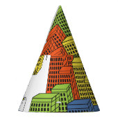 Glazen flessen, Abstract patroonontwerp. Feesthoedjes (Links)