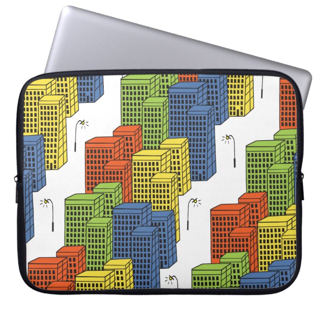 Glazen flessen, Abstract patroonontwerp. Laptop Sleeve (Voorkant)